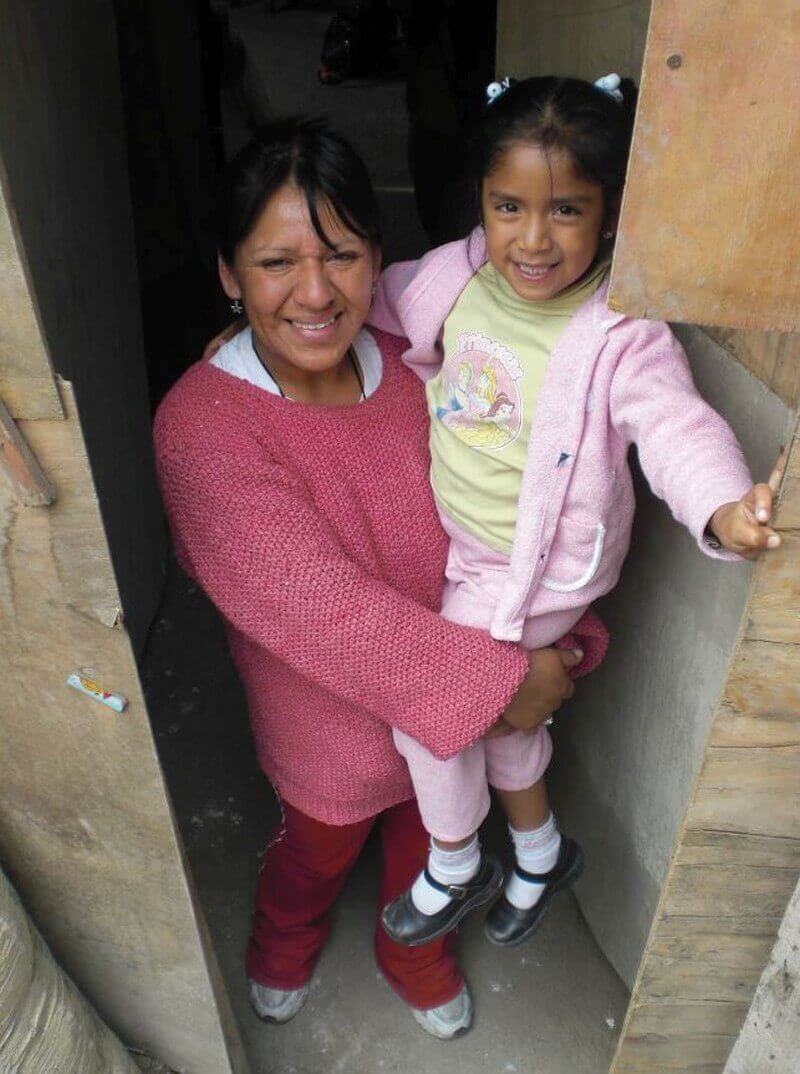 Aracely en haar moeder