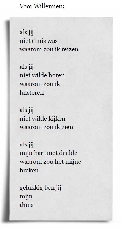 Geschreven voor mijn vrouw